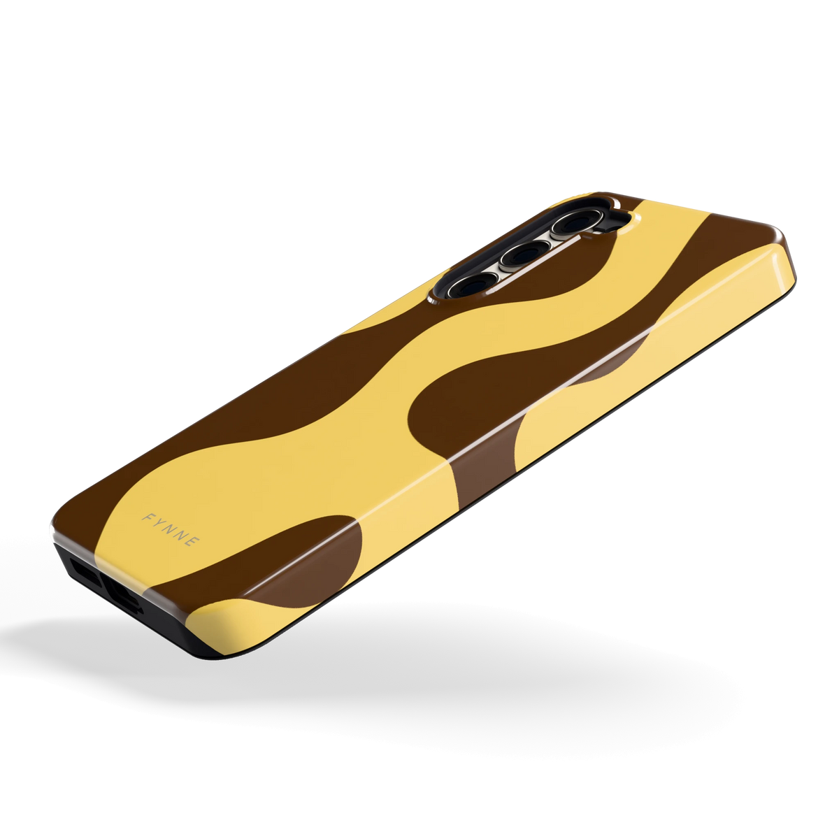 Chocolade Golven hoesje voor Galaxy S23+, schuin