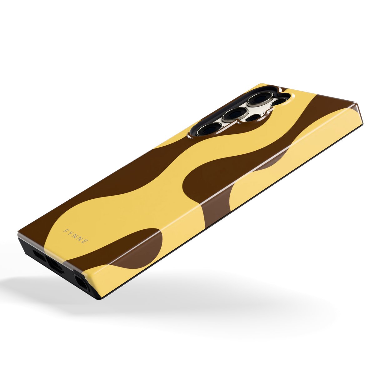 Chocolade Golven hoesje voor Galaxy S23 Ultra, schuin
