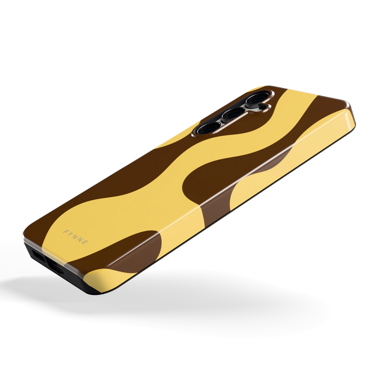 Chocolade Golven hoesje voor Galaxy S24 FE, schuin