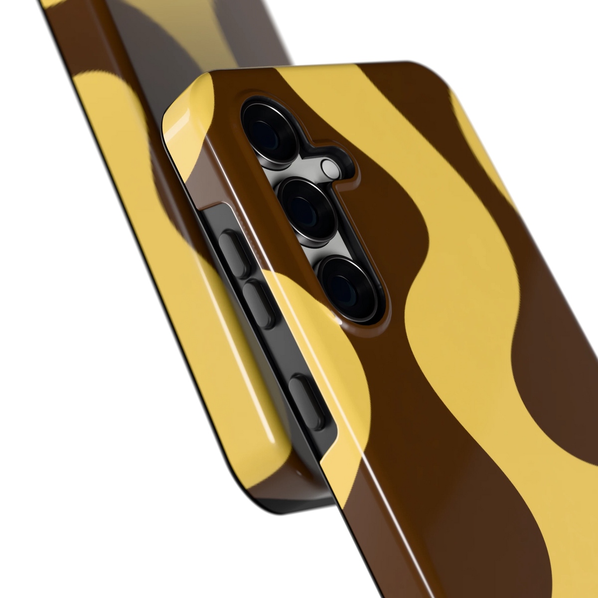 Chocolade Golven hoesje voor Galaxy S24 FE, close-up