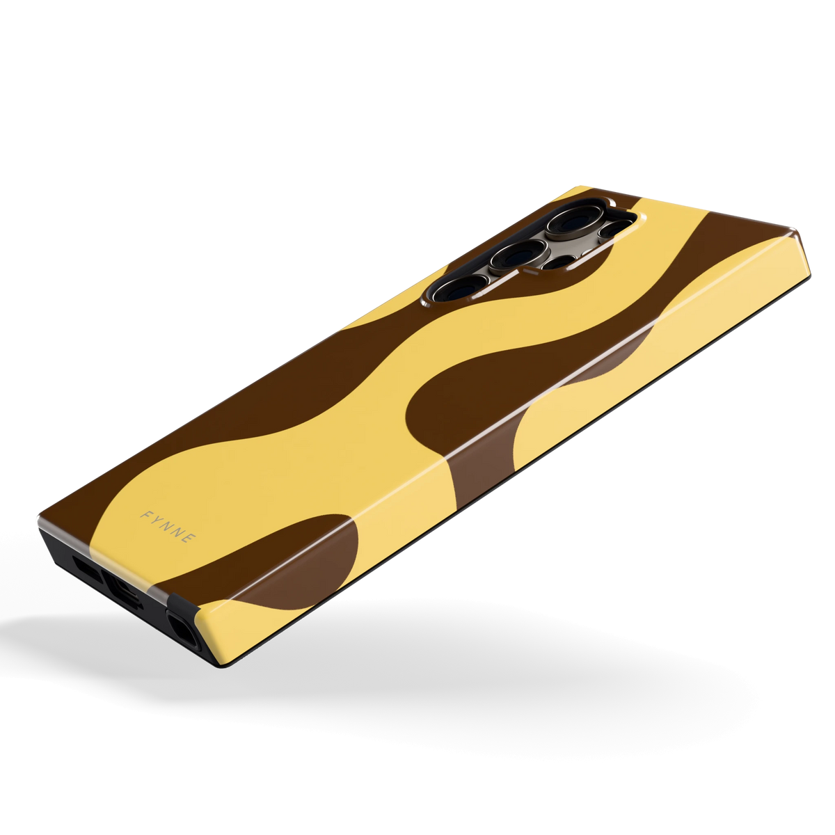 Chocolade Golven hoesje voor Galaxy S24 Ultra, schuin