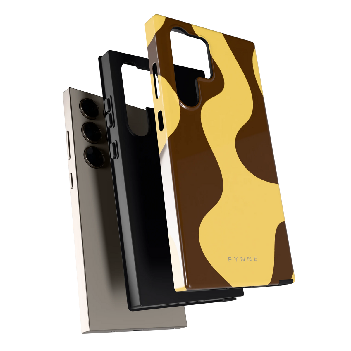 Chocolade Golven hoesje voor Galaxy S24 Ultra, los van de telefoon