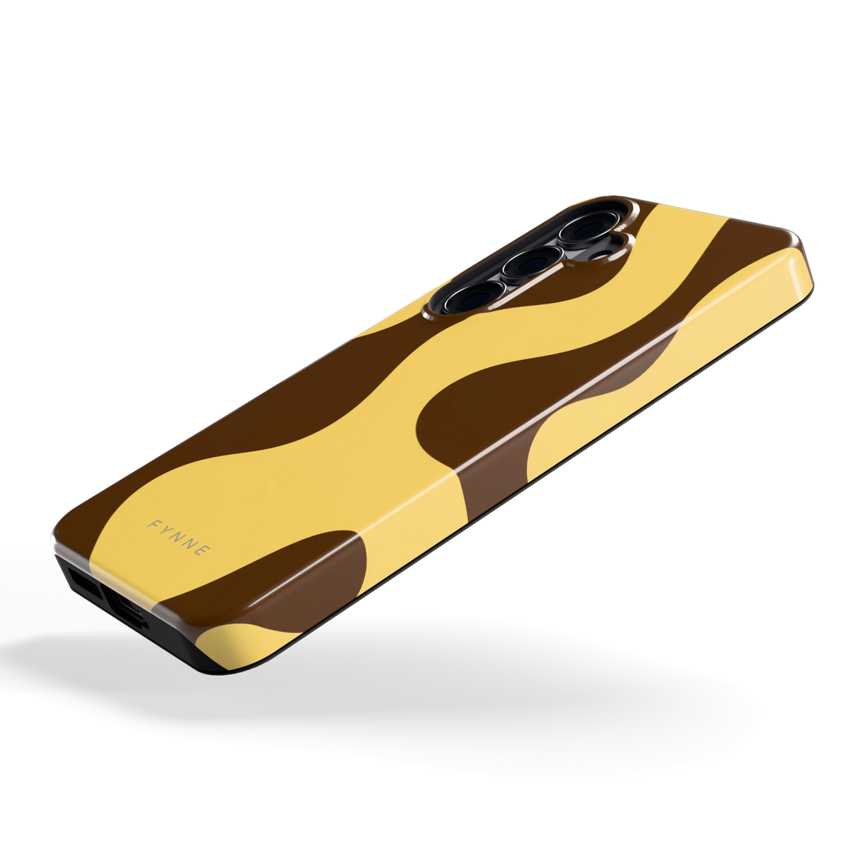 Chocolade Golven hoesje voor Galaxy S25, schuin