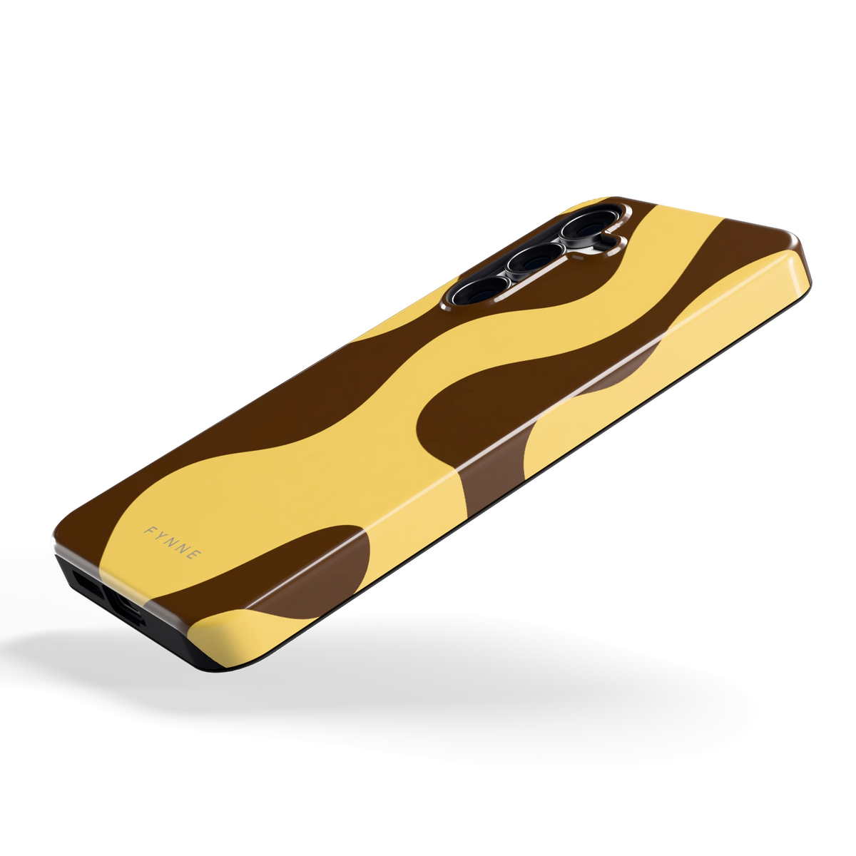Chocolade Golven hoesje voor Galaxy S25 FE, schuin