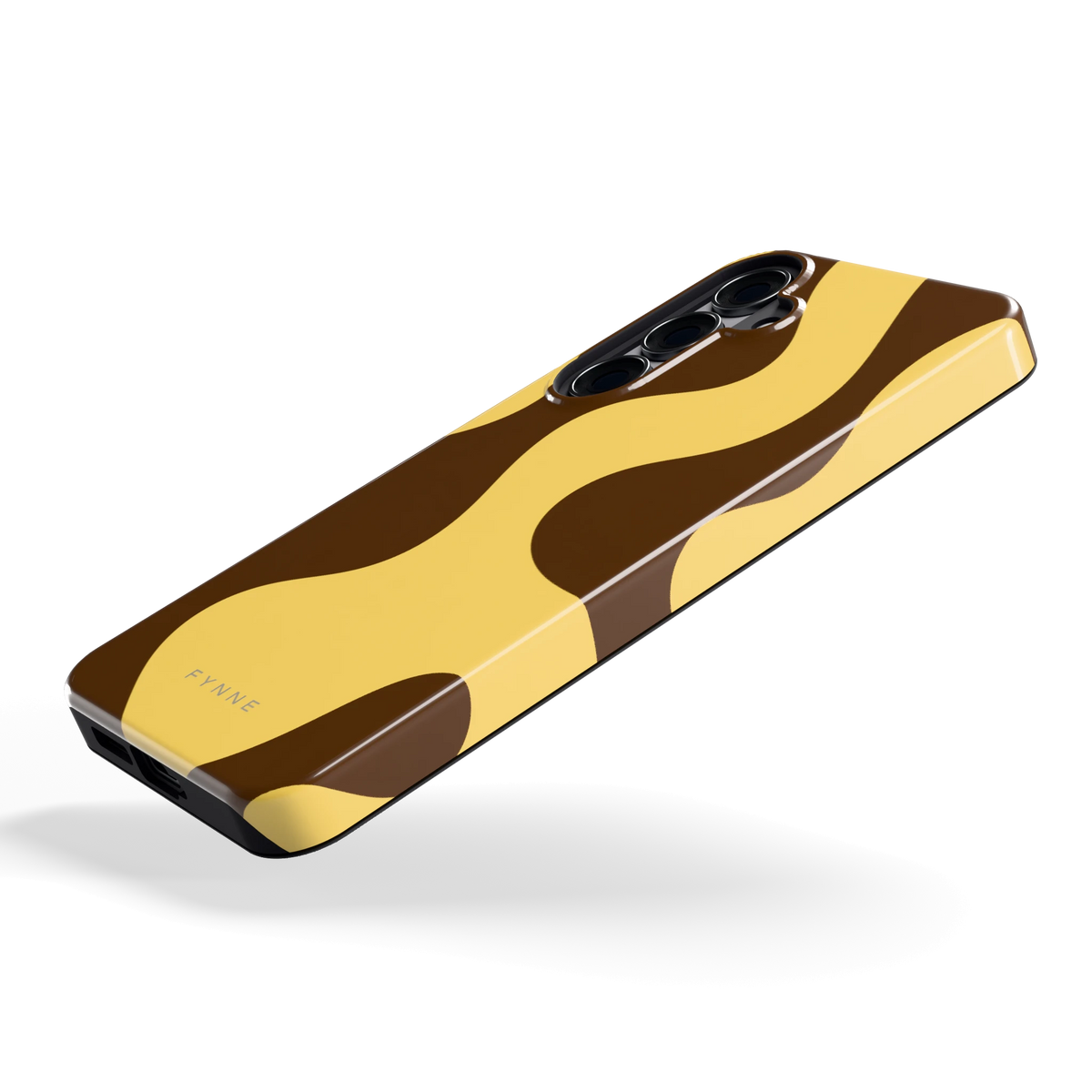 Chocolade Golven hoesje voor Galaxy S25+, schuin