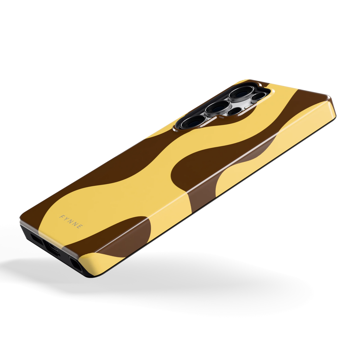 Chocolade Golven hoesje voor Galaxy S25 Ultra, schuin