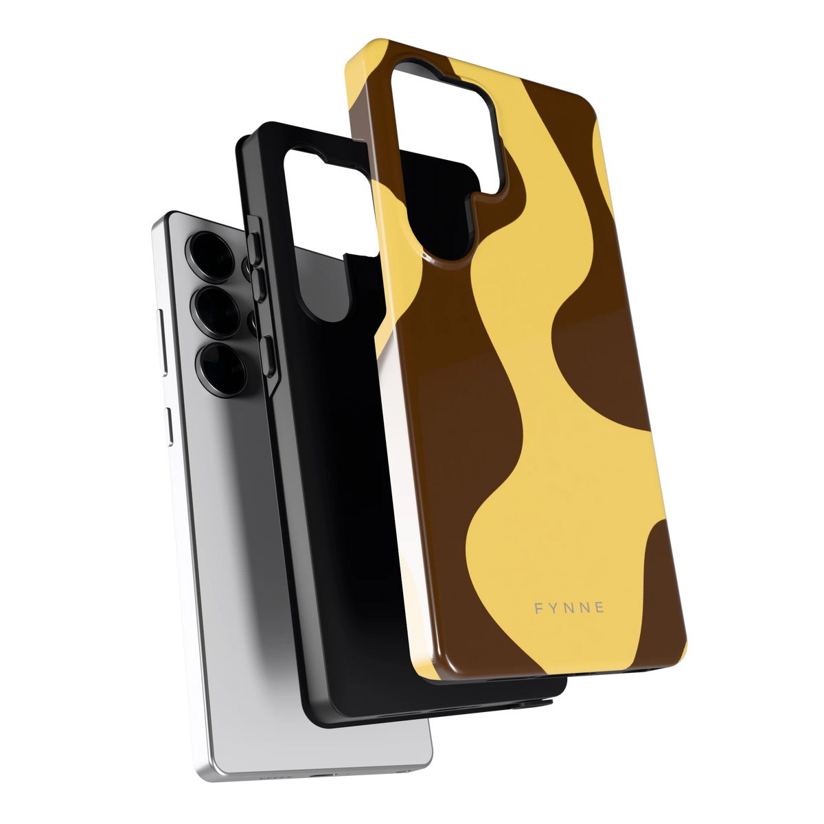 Chocolade Golven hoesje voor Galaxy S25 Ultra, los van de telefoon