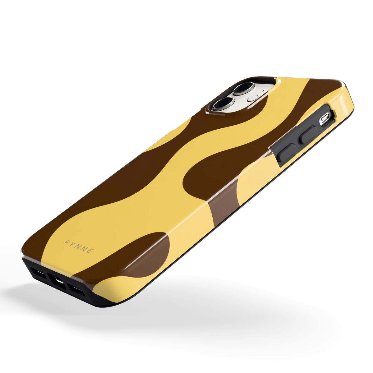 Chocolade Golven hoesje voor iPhone 11, schuin
