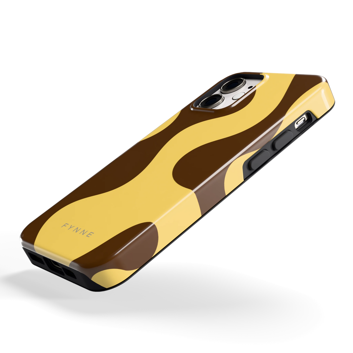 Chocolade Golven hoesje voor iPhone 12 mini, schuin