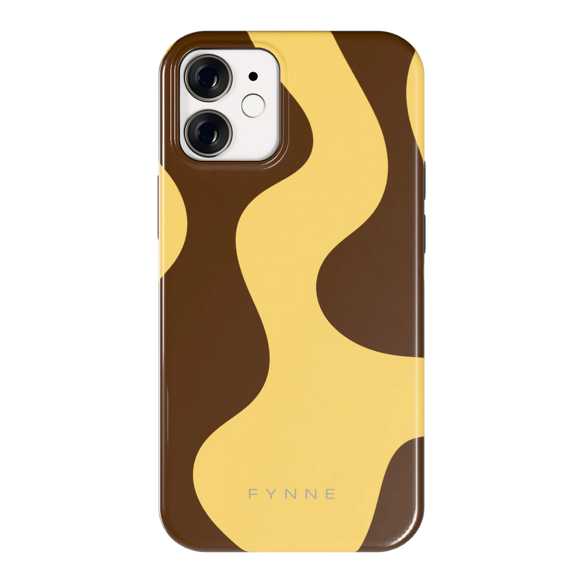 Chocolade Golven hoesje voor iPhone 12 mini, achterkant