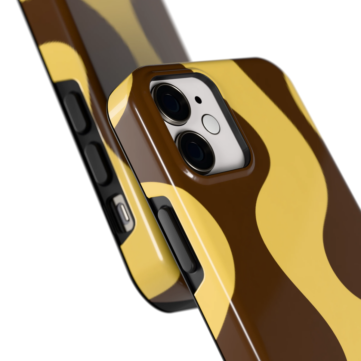 Chocolade Golven hoesje voor iPhone 12 mini, close-up