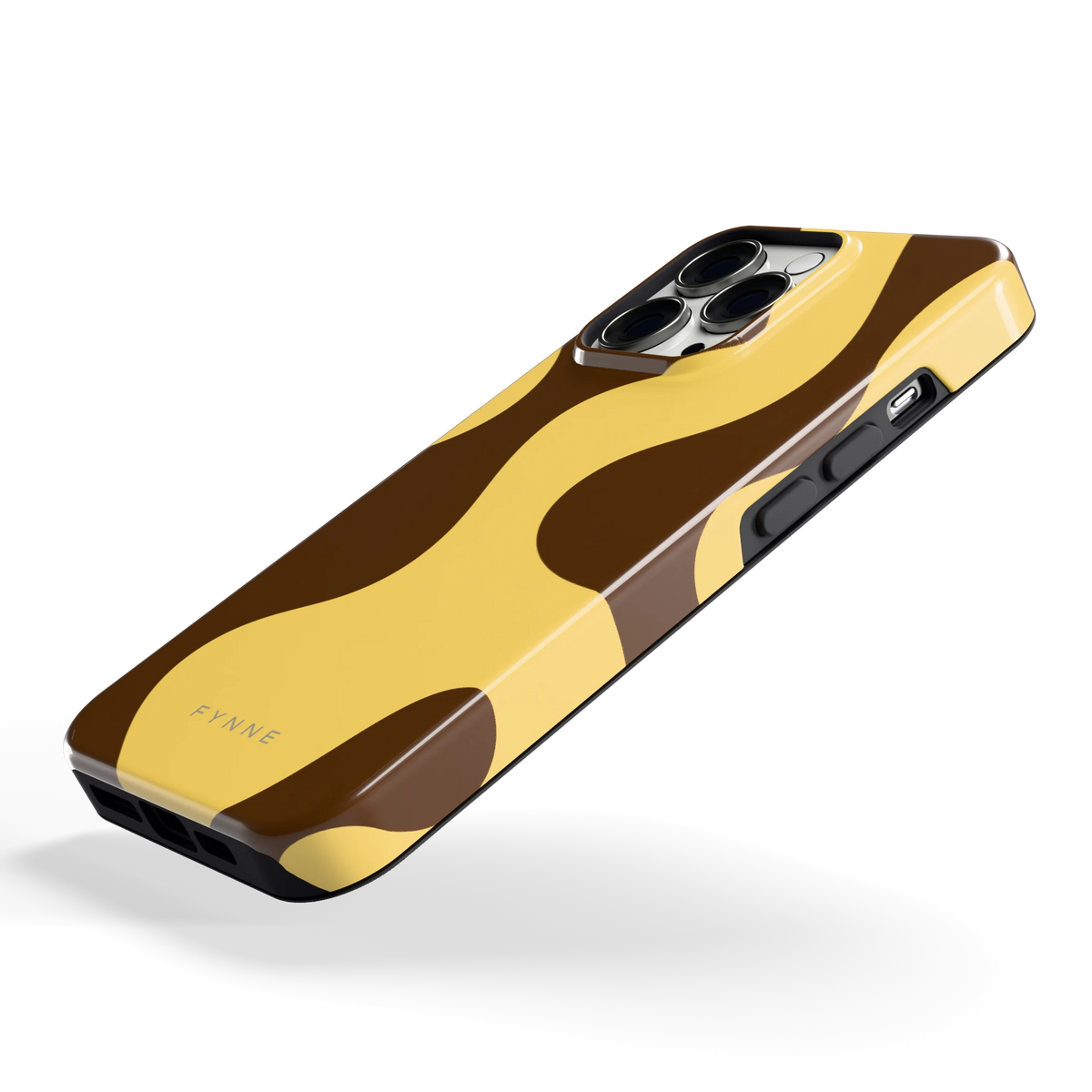 Chocolade Golven hoesje voor iPhone 13 Pro, schuin