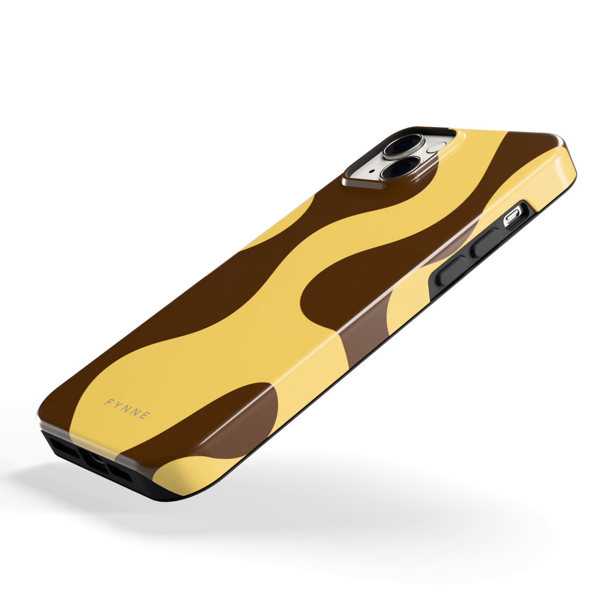 Chocolade Golven hoesje voor iPhone 14 Plus, schuin