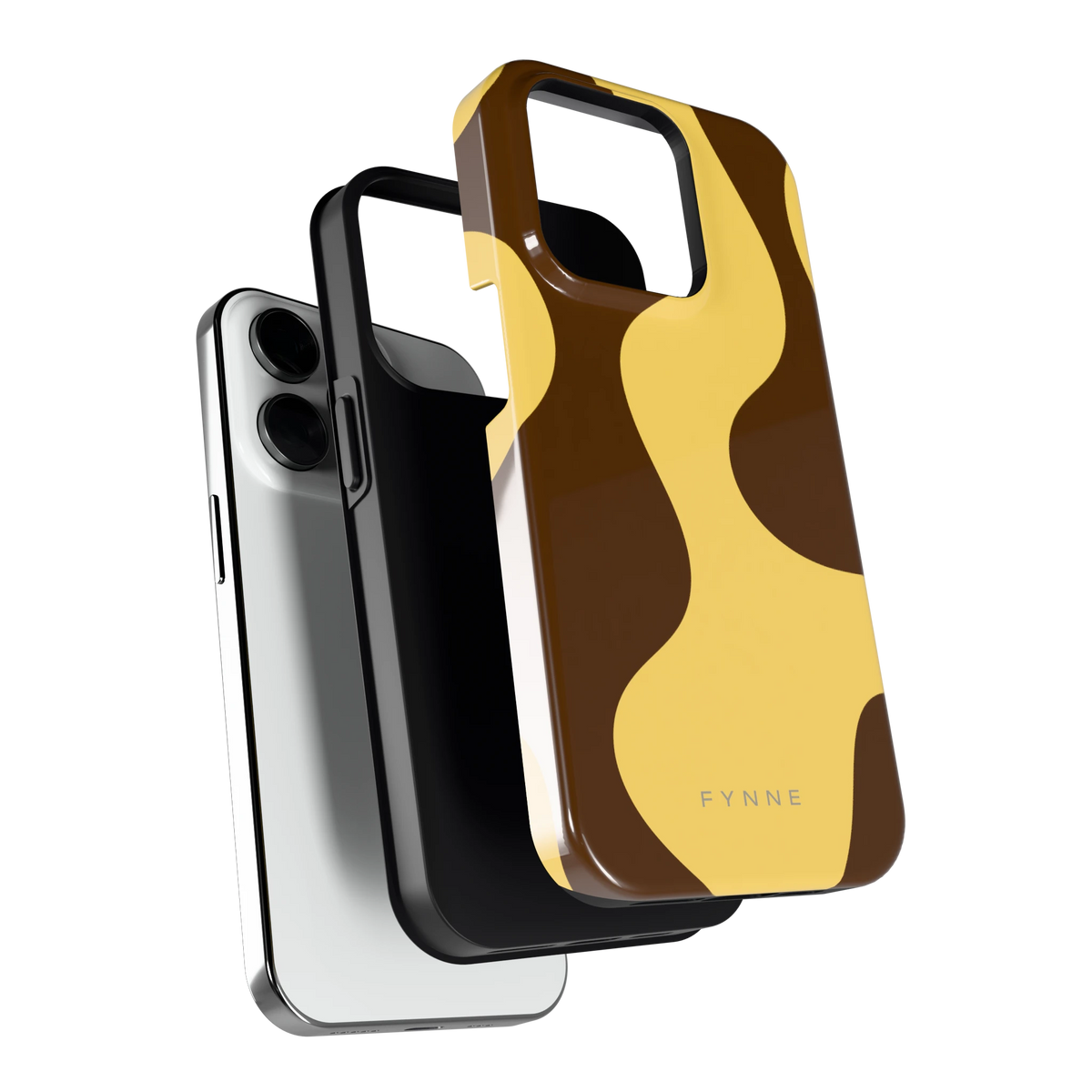 Chocolade Golven hoesje voor iPhone 14 Pro, los van de telefoon