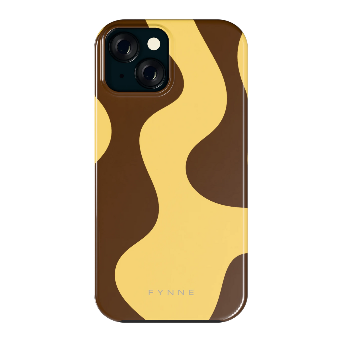 Chocolade Golven hoesje voor iPhone 15, achterkant