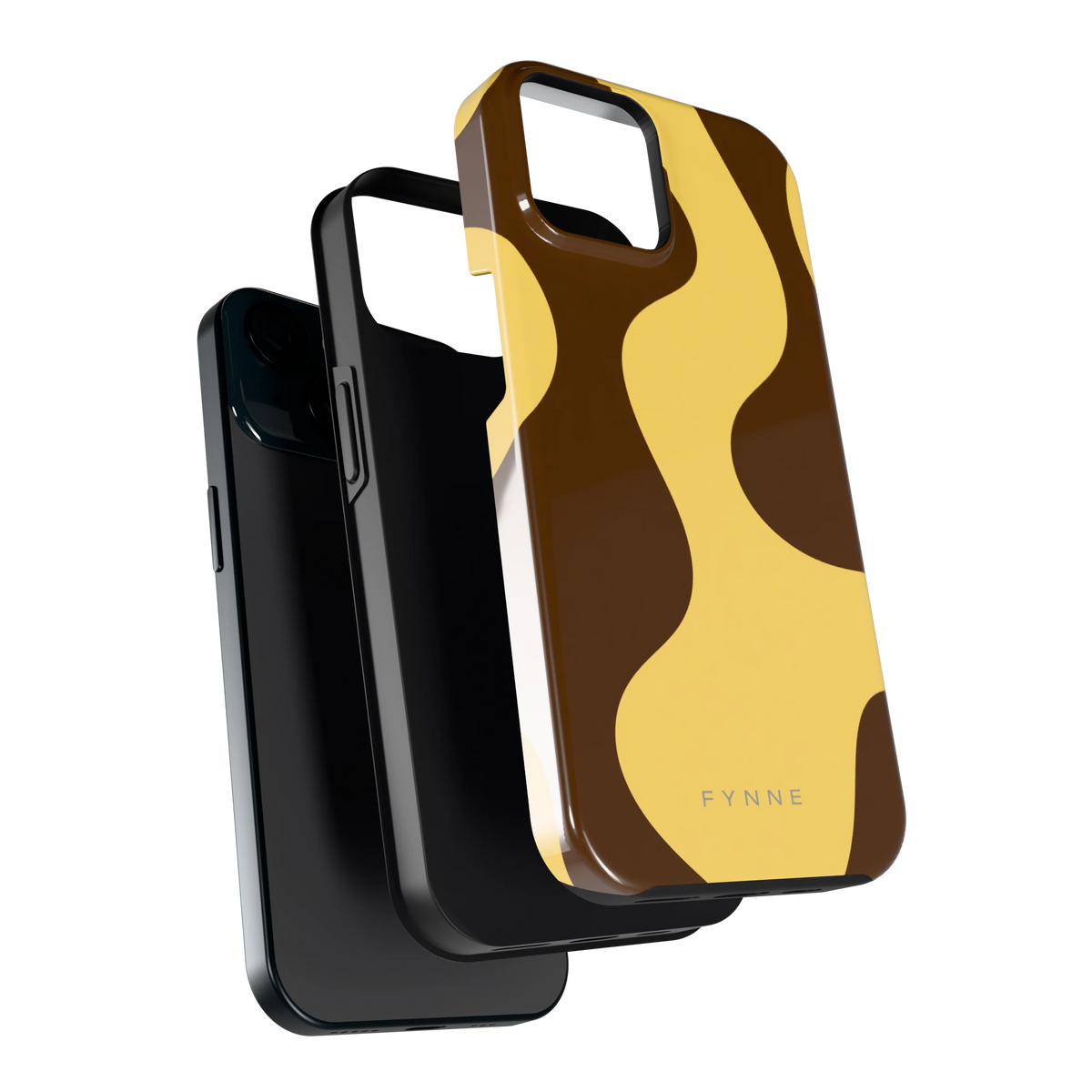 Chocolade Golven hoesje voor iPhone 15, los van de telefoon