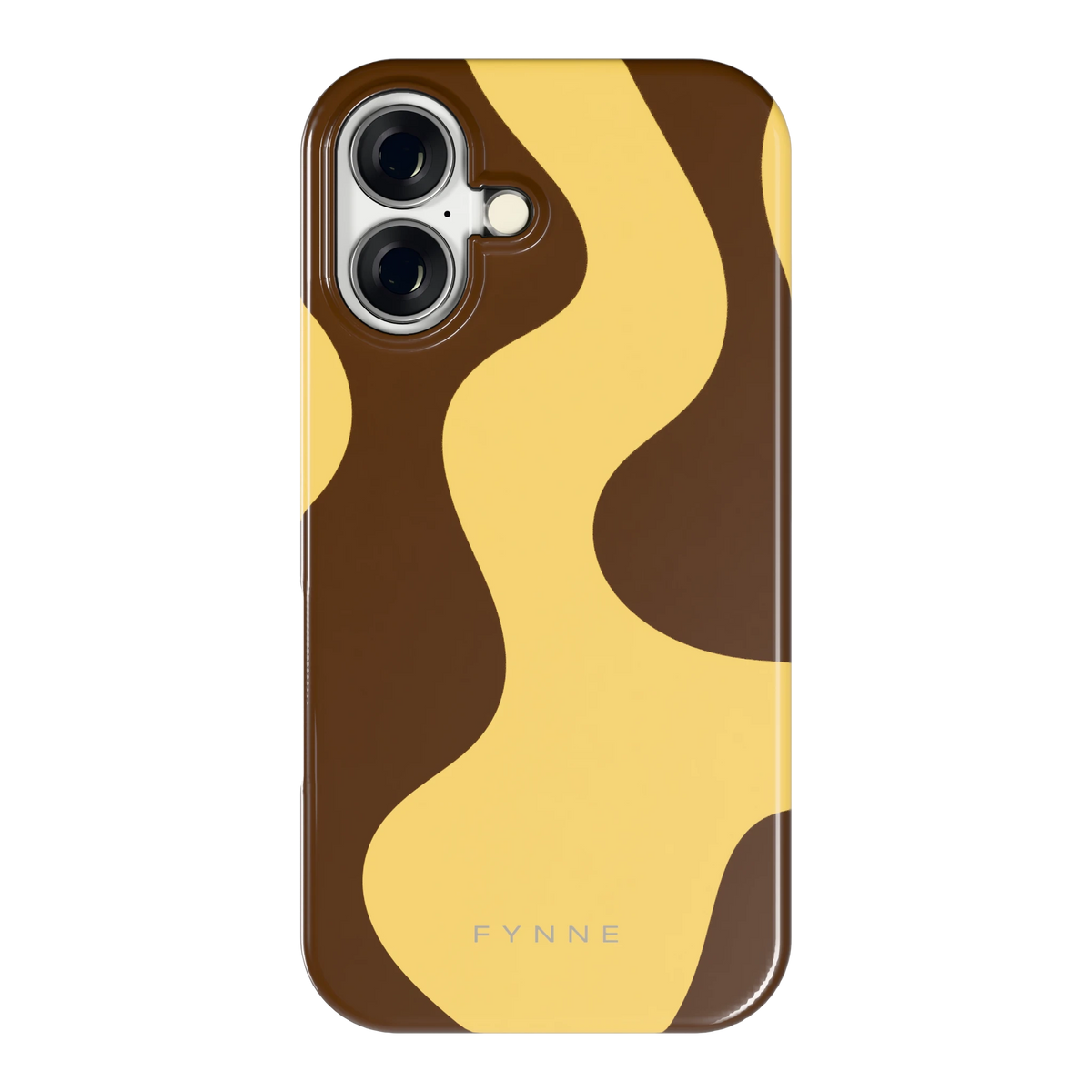 Chocolade Golven hoesje voor iPhone 16, achterkant