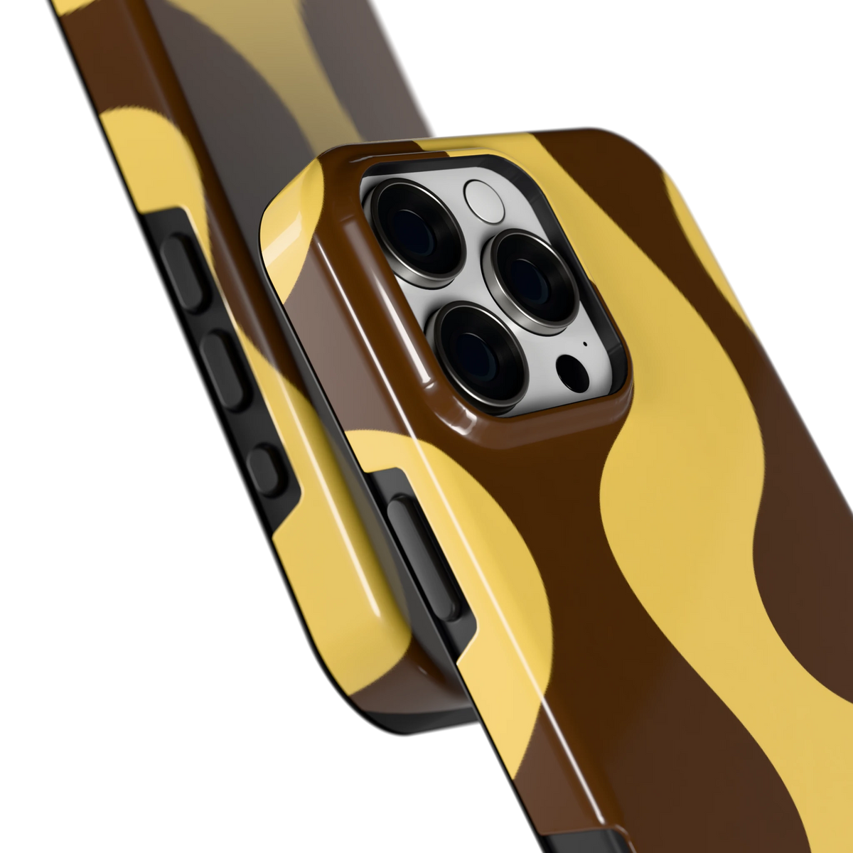 Chocolade Golven hoesje voor iPhone 16 Pro Max, close-up
