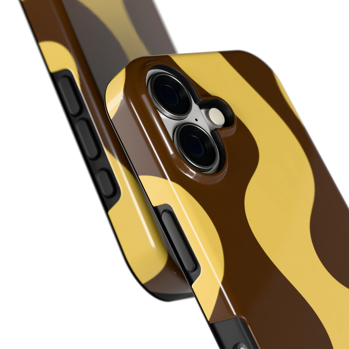 Chocolade Golven hoesje voor iPhone 17, close-up