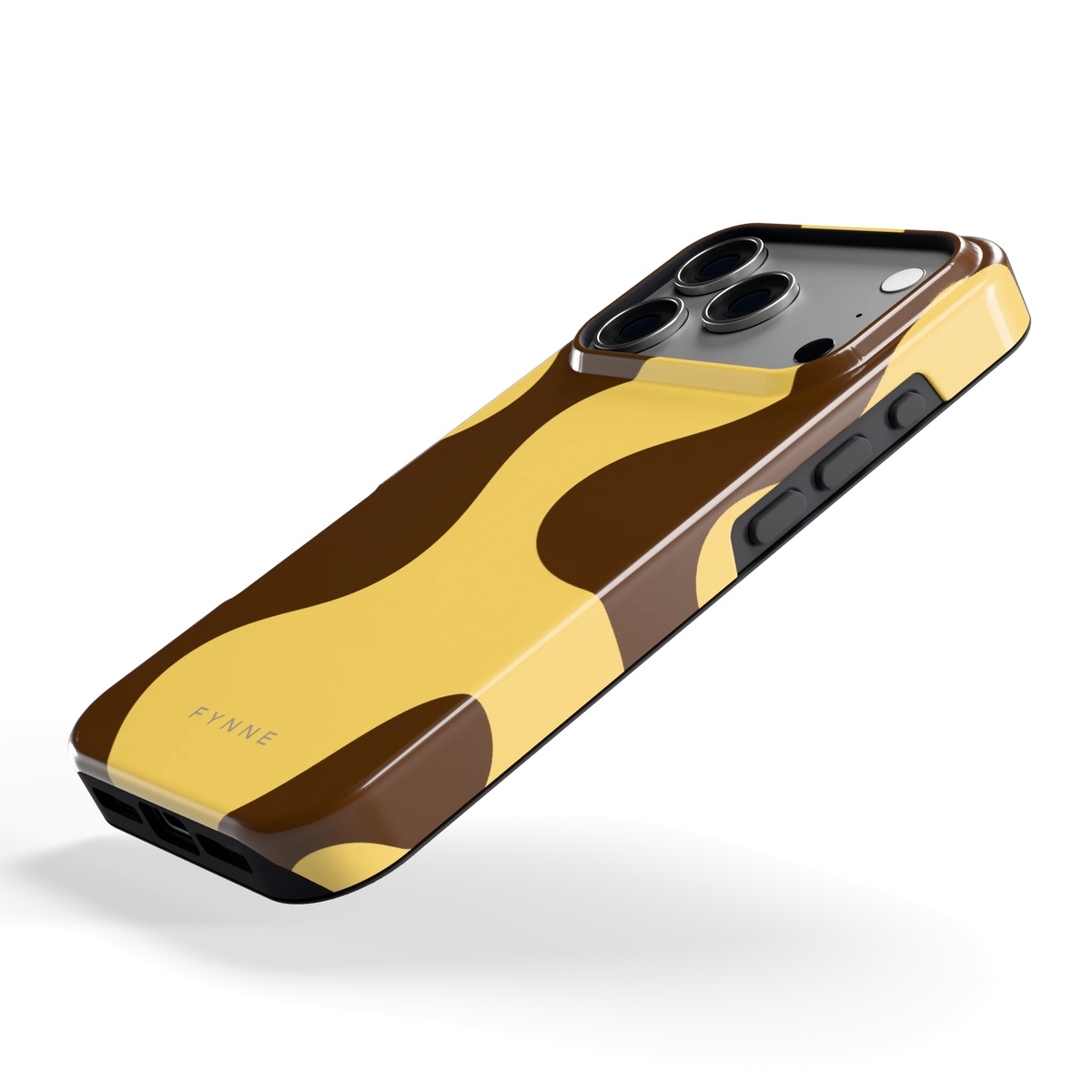 Chocolade Golven hoesje voor iPhone 17 Pro, schuin
