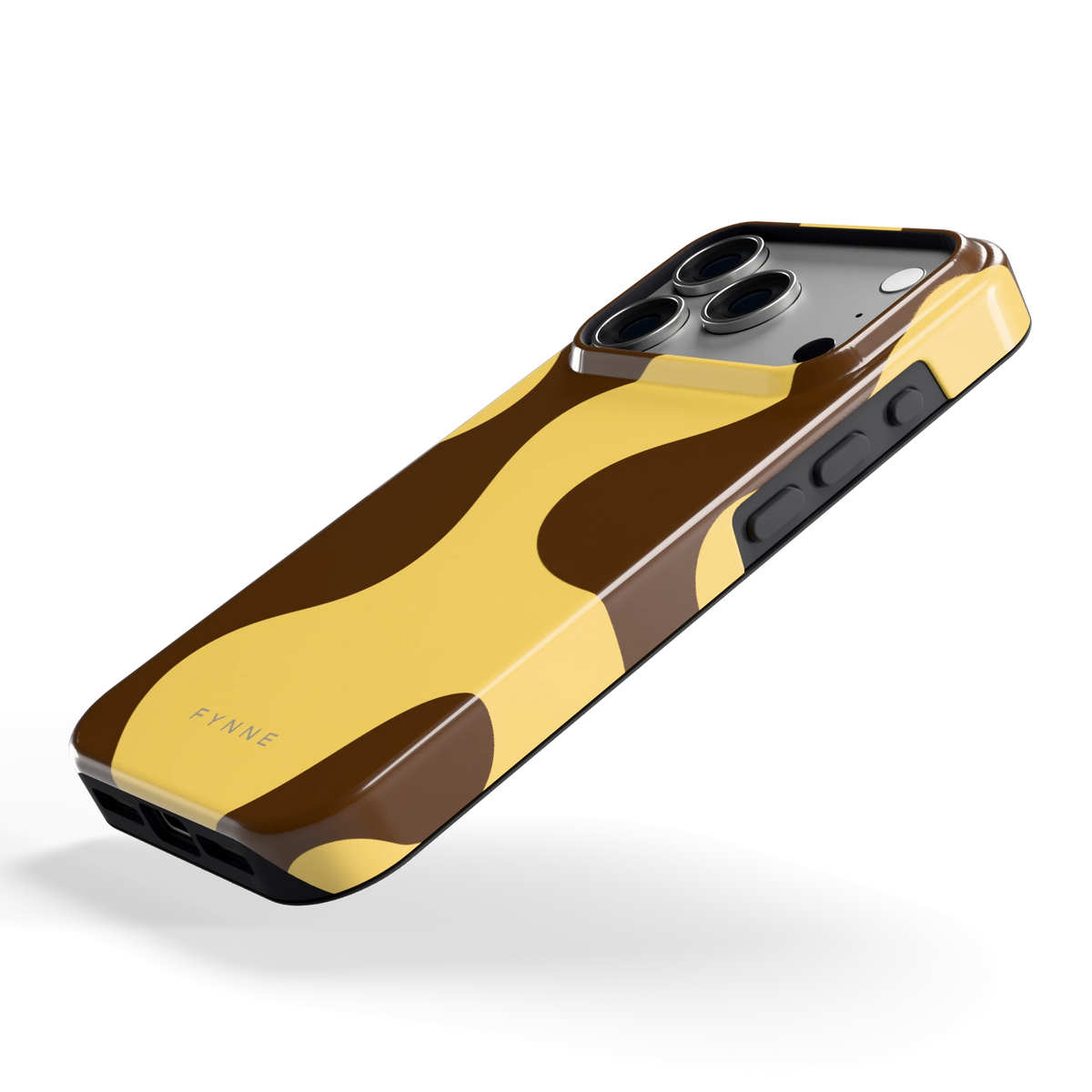 Chocolade Golven hoesje voor iPhone 18 Pro, schuin