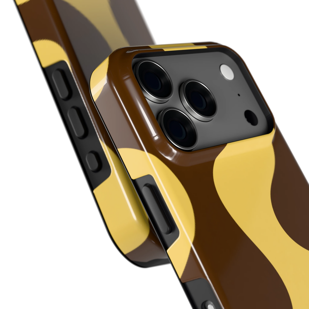 Chocolade Golven hoesje voor iPhone 18 Pro, close-up