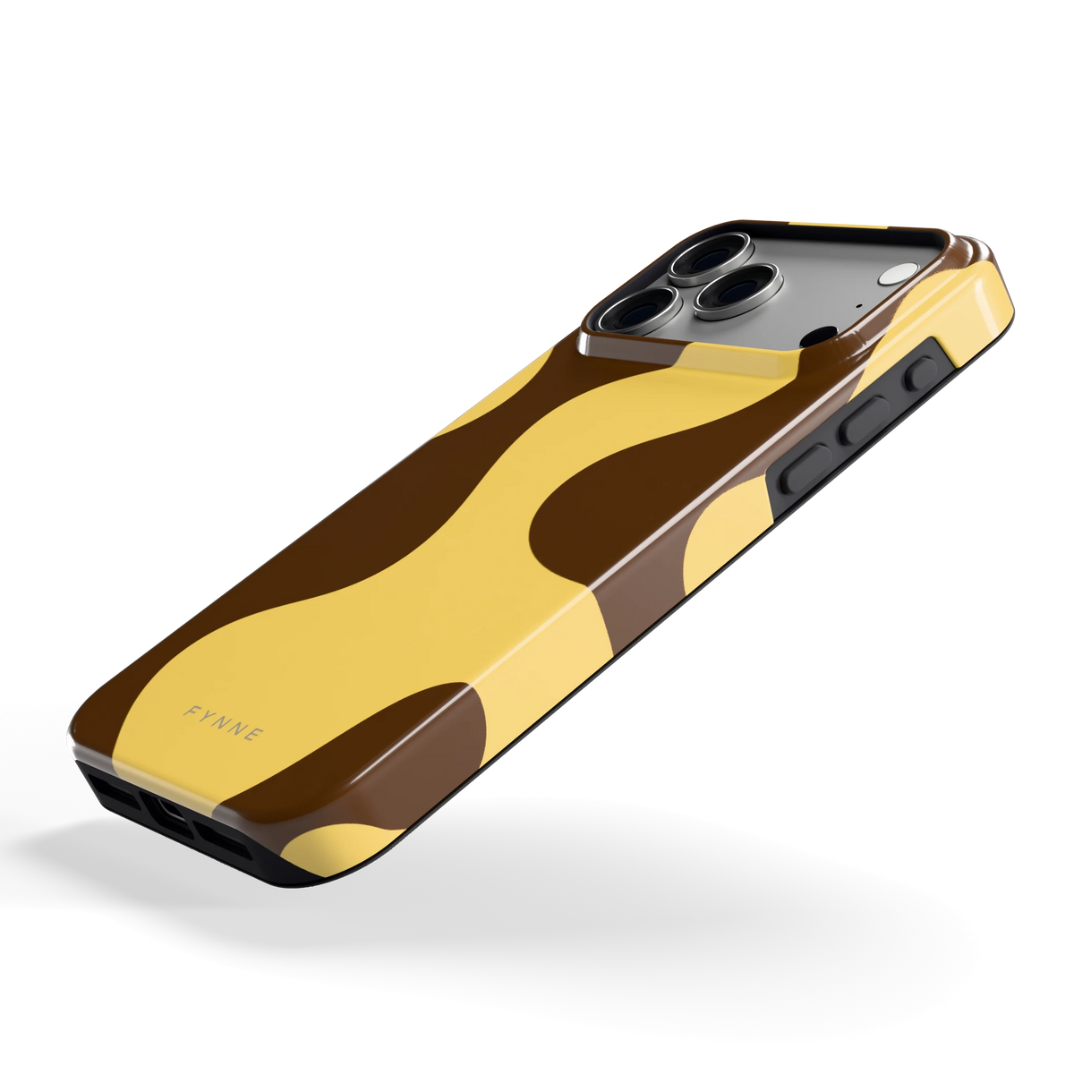 Chocolade Golven hoesje voor iPhone 18 Pro Max, schuin