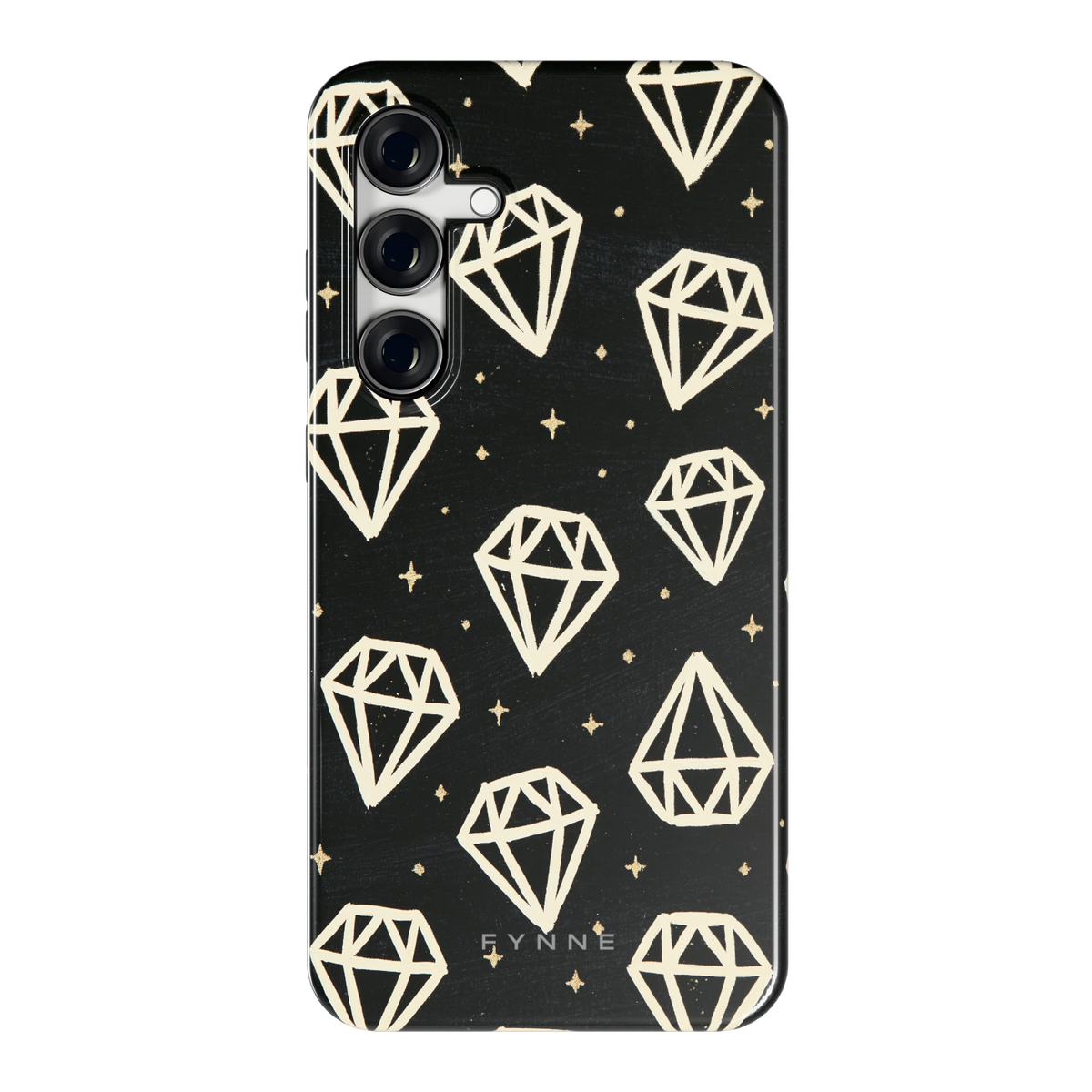 Middernachtdiamanten hoesje voor Galaxy S24 FE, achterkant