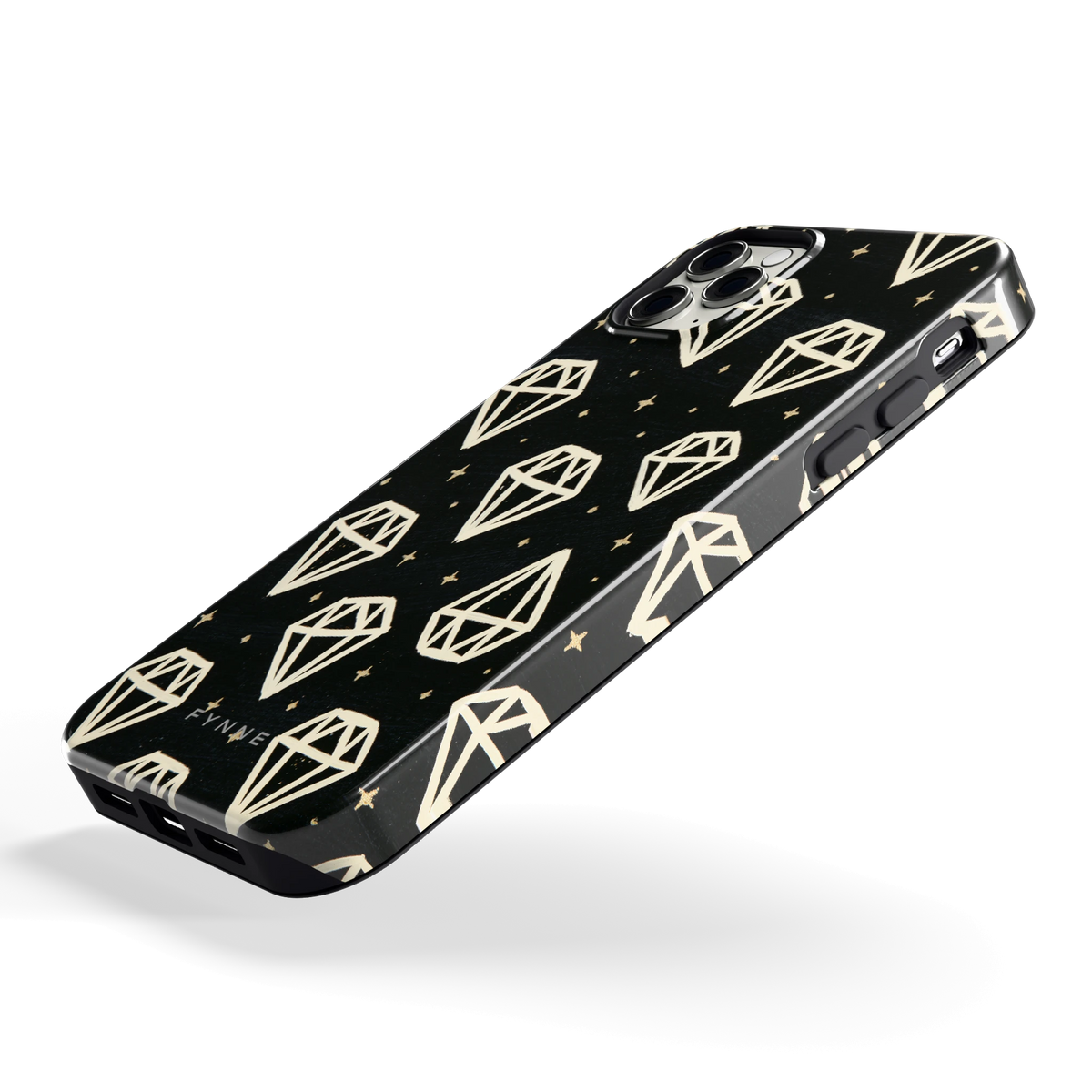 Middernachtdiamanten hoesje voor iPhone 11 Pro Max, schuin