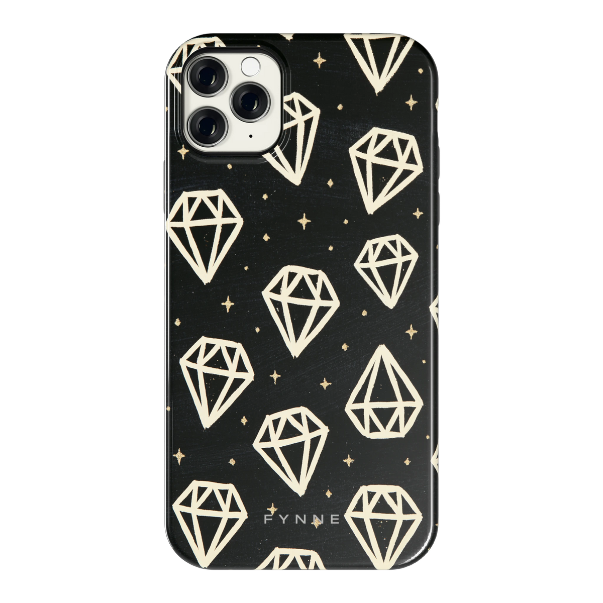 Middernachtdiamanten hoesje voor iPhone 11 Pro Max, achterkant