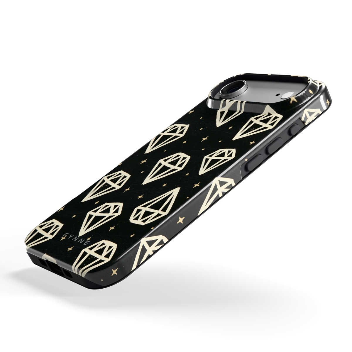 Middernachtdiamanten hoesje voor iPhone Air, schuin