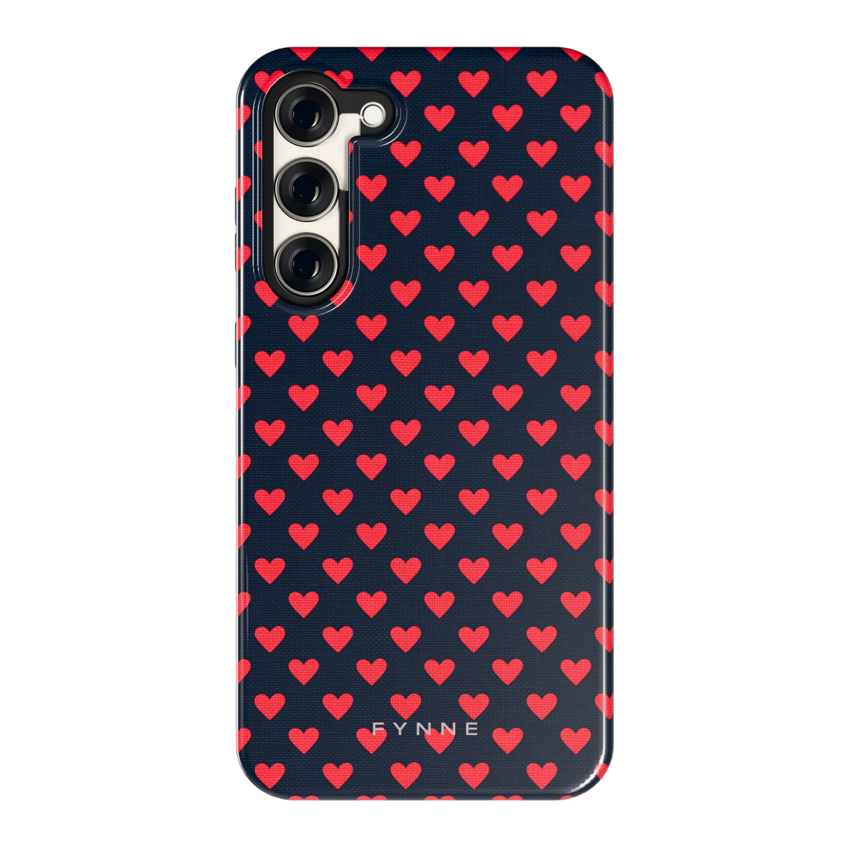 Middernacht Hartjes hoesje voor Galaxy S23+, achterkant