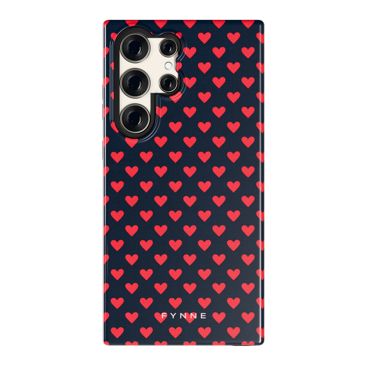 Middernacht Hartjes hoesje voor Galaxy S23 Ultra, achterkant