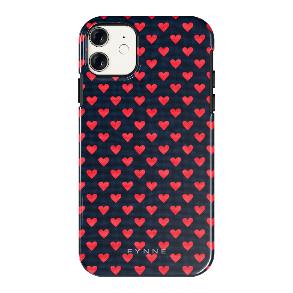 Middernacht Hartjes hoesje voor iPhone 11, achterkant