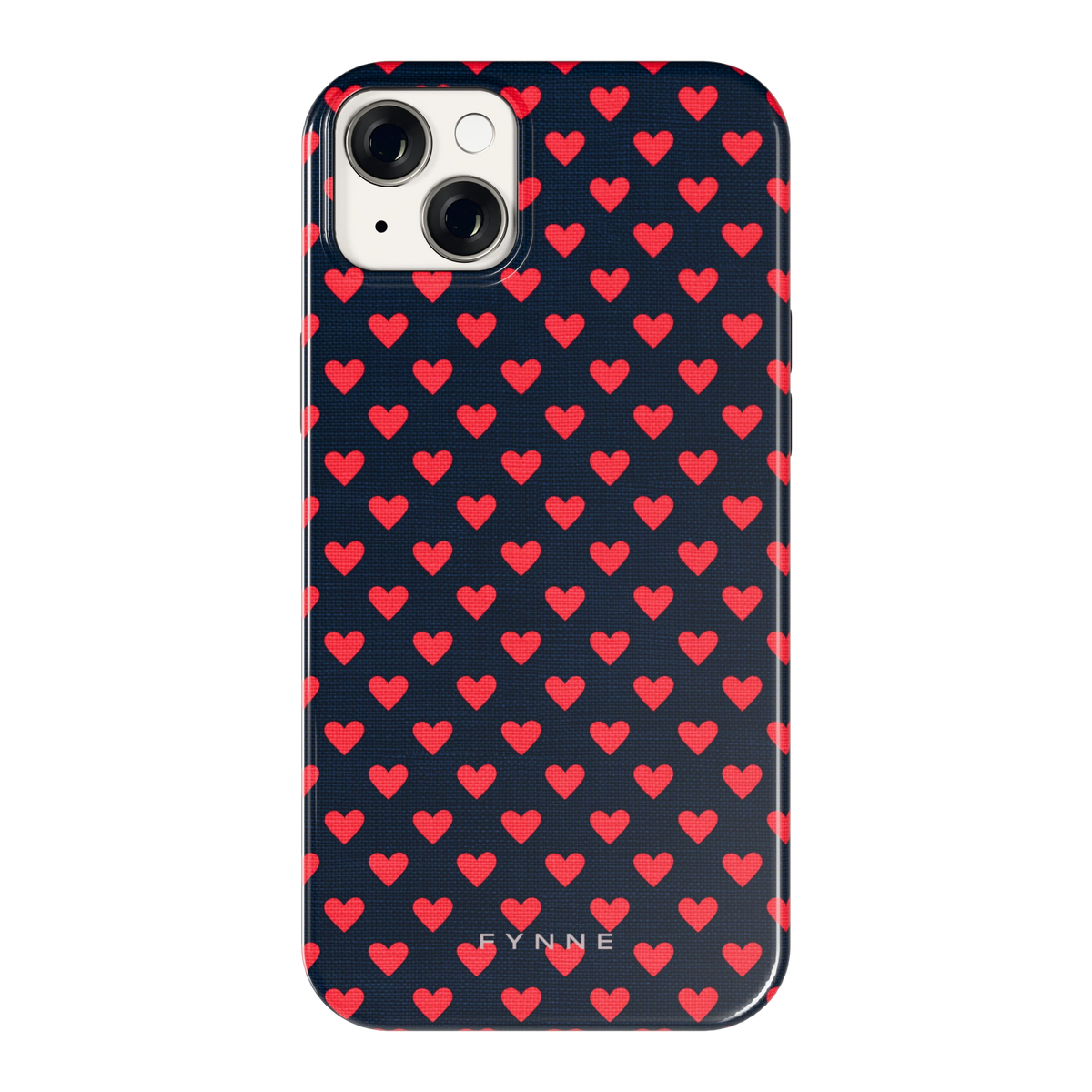 Middernacht Hartjes hoesje voor iPhone 14 Plus, achterkant