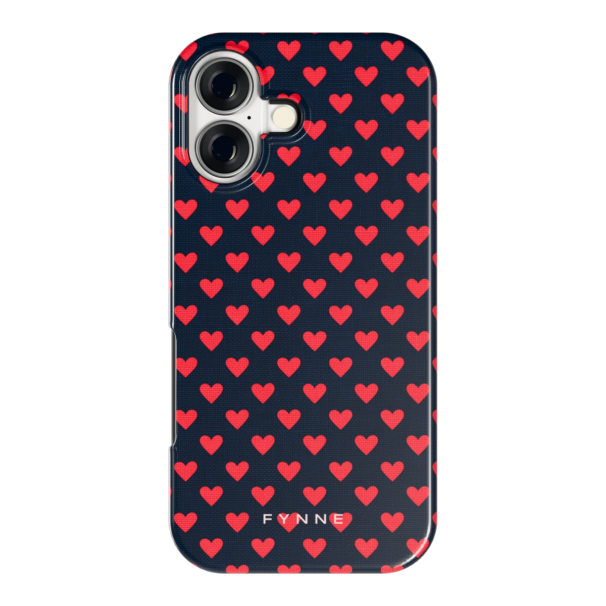 Middernacht Hartjes hoesje voor iPhone 17, achterkant