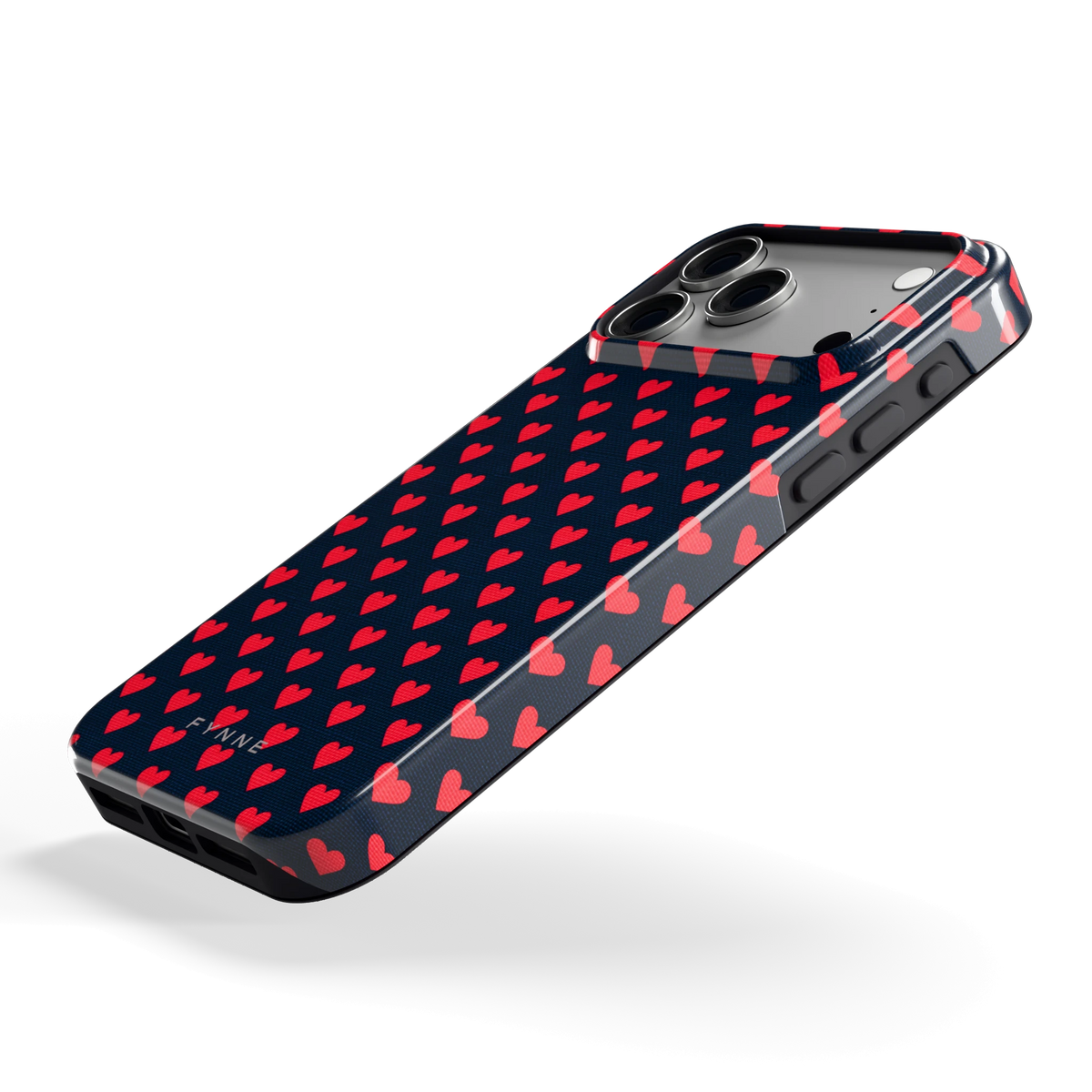 Middernacht Hartjes hoesje voor iPhone 18 Pro Max, schuin