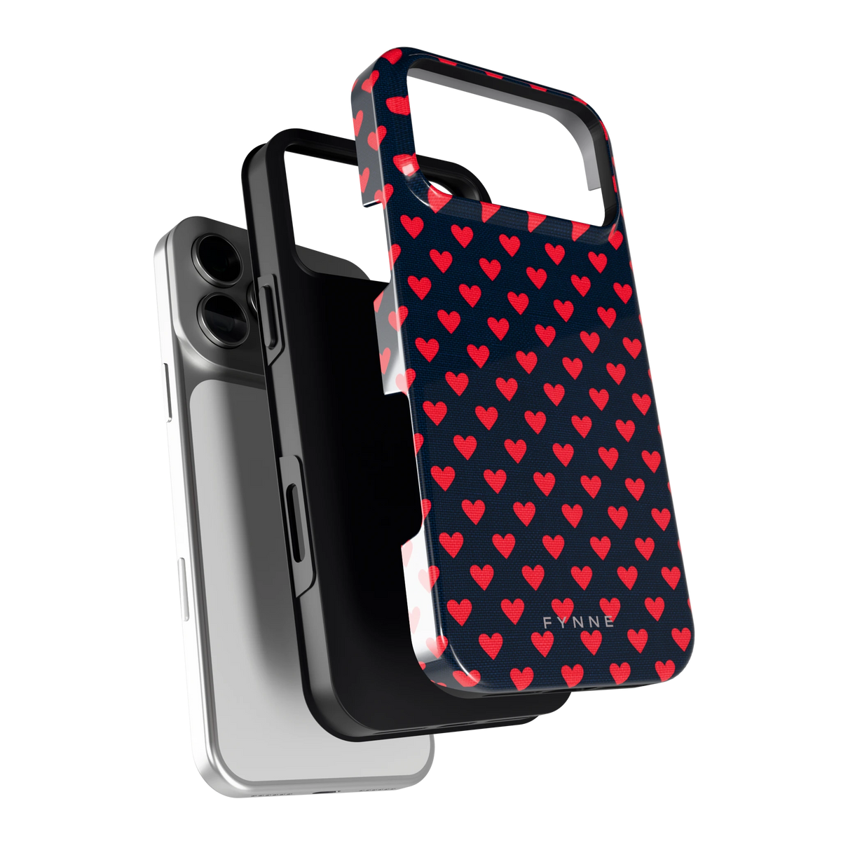 Middernacht Hartjes hoesje voor iPhone 18 Pro Max, los van de telefoon