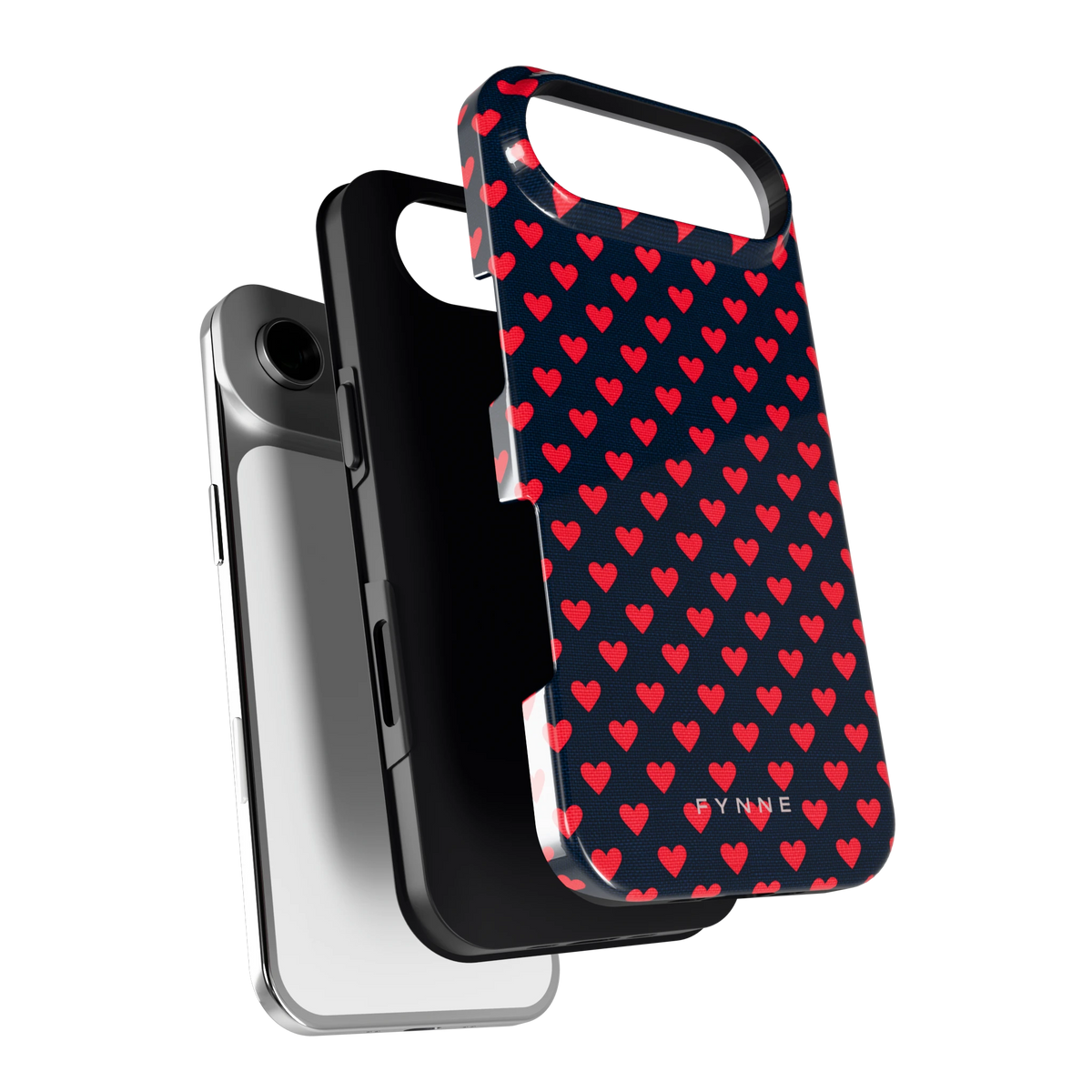 Middernacht Hartjes hoesje voor iPhone Air, los van de telefoon