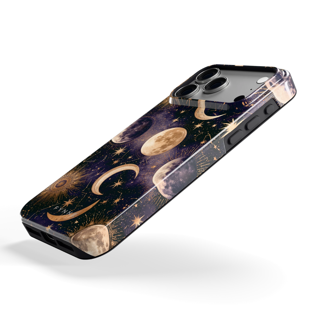 Maanfasen om Middernacht hoesje voor iPhone 18 Pro Max, schuin