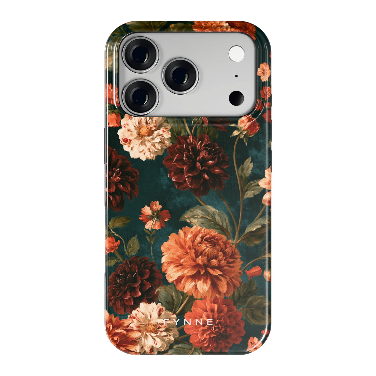 Sfeervolle Dahliatuin hoesje voor iPhone 18 Pro, achterkant