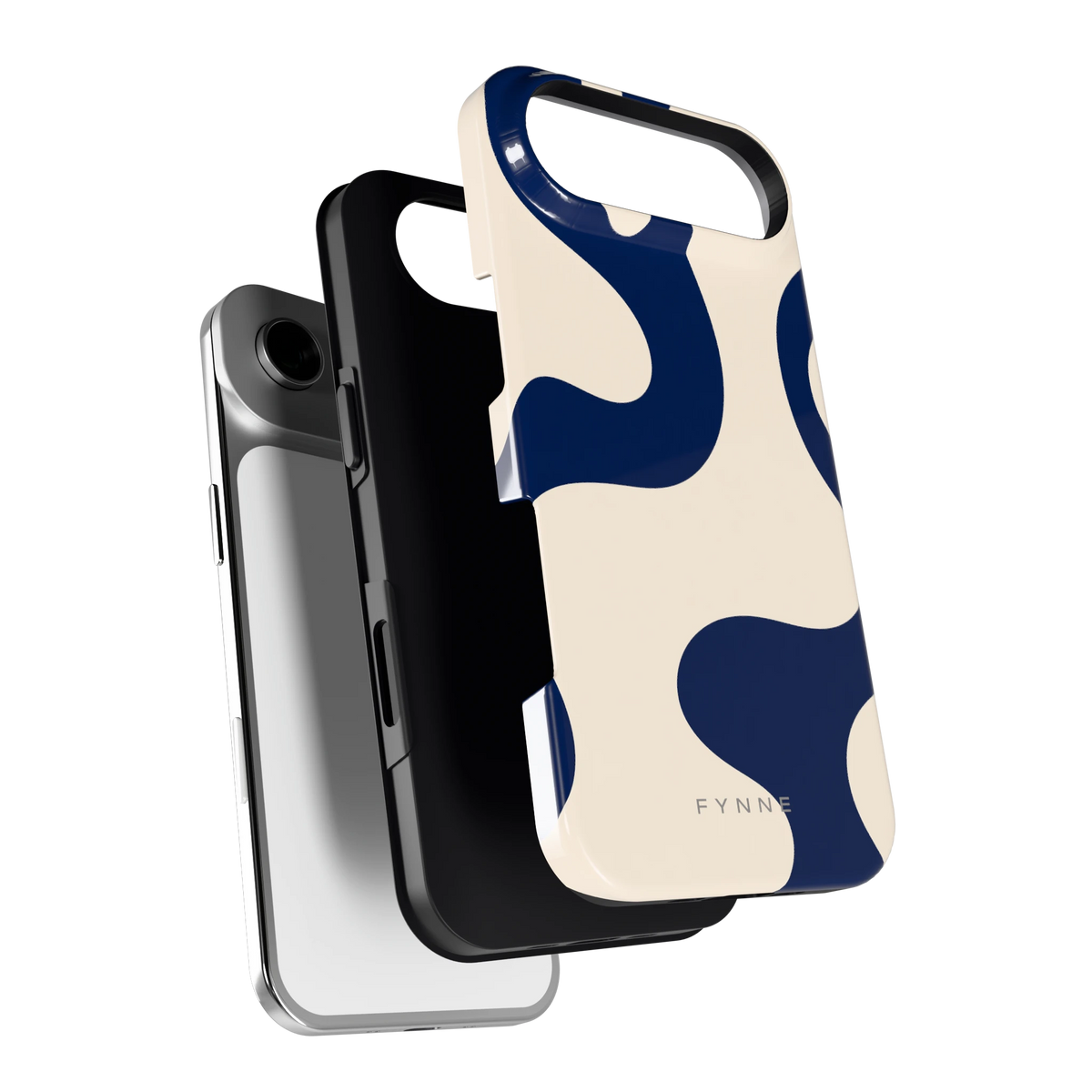 Marineblauwe golven hoesje voor iPhone Air, los van de telefoon