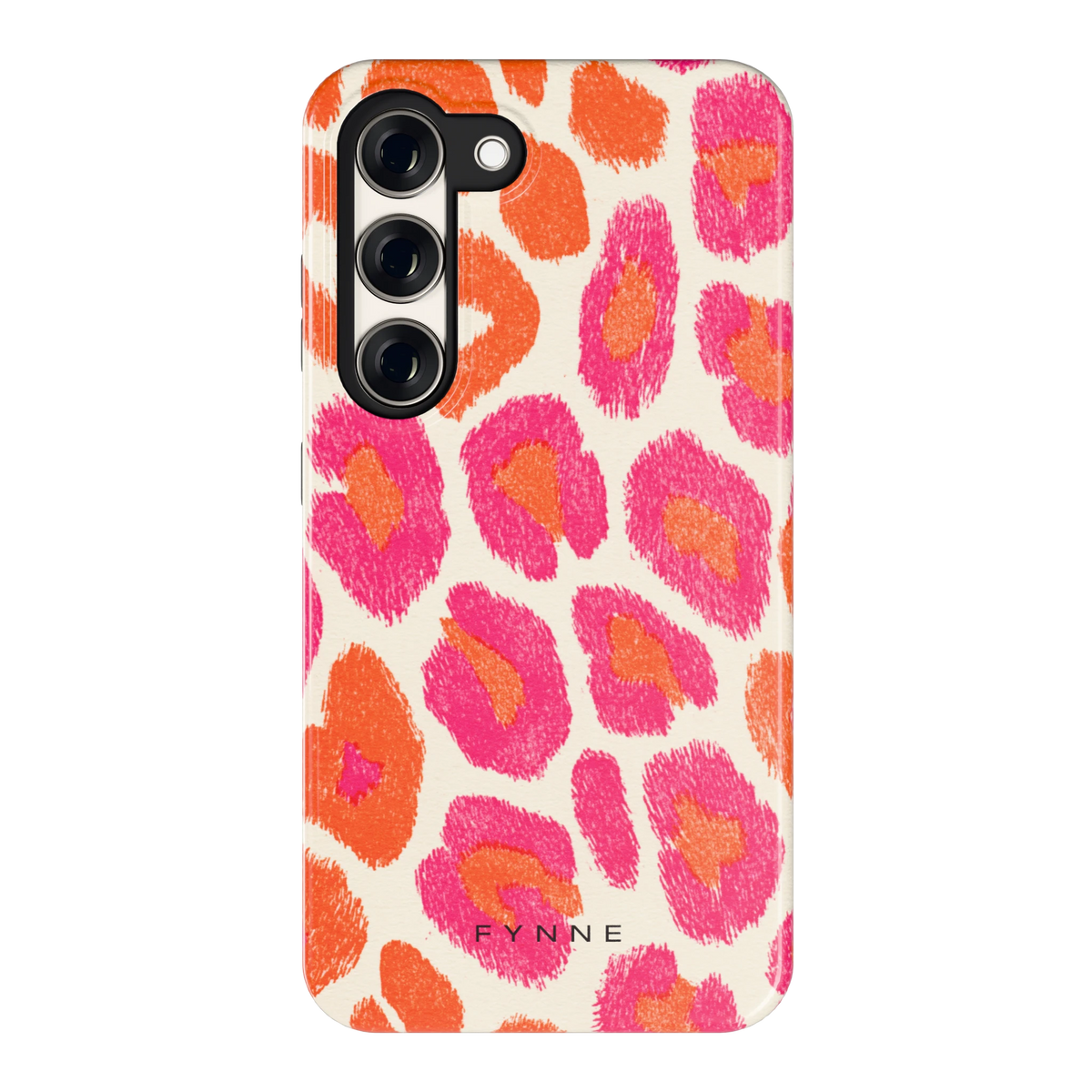 Neon Luipaardvlekken hoesje voor Galaxy S23, achterkant