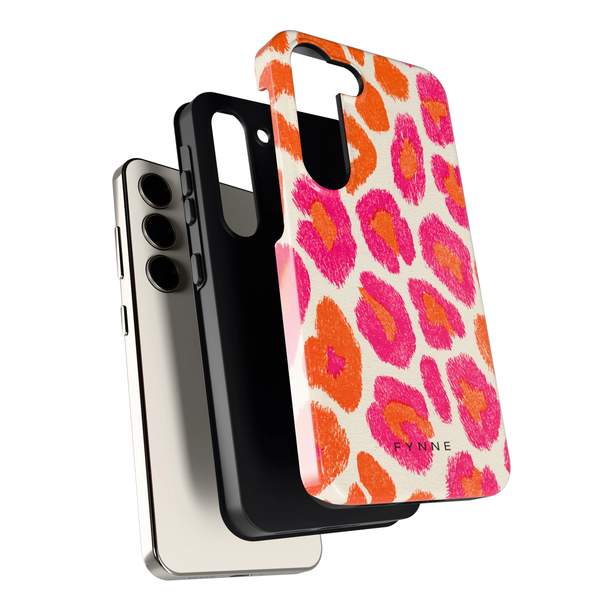 Neon Luipaardvlekken hoesje voor Galaxy S23, los van de telefoon