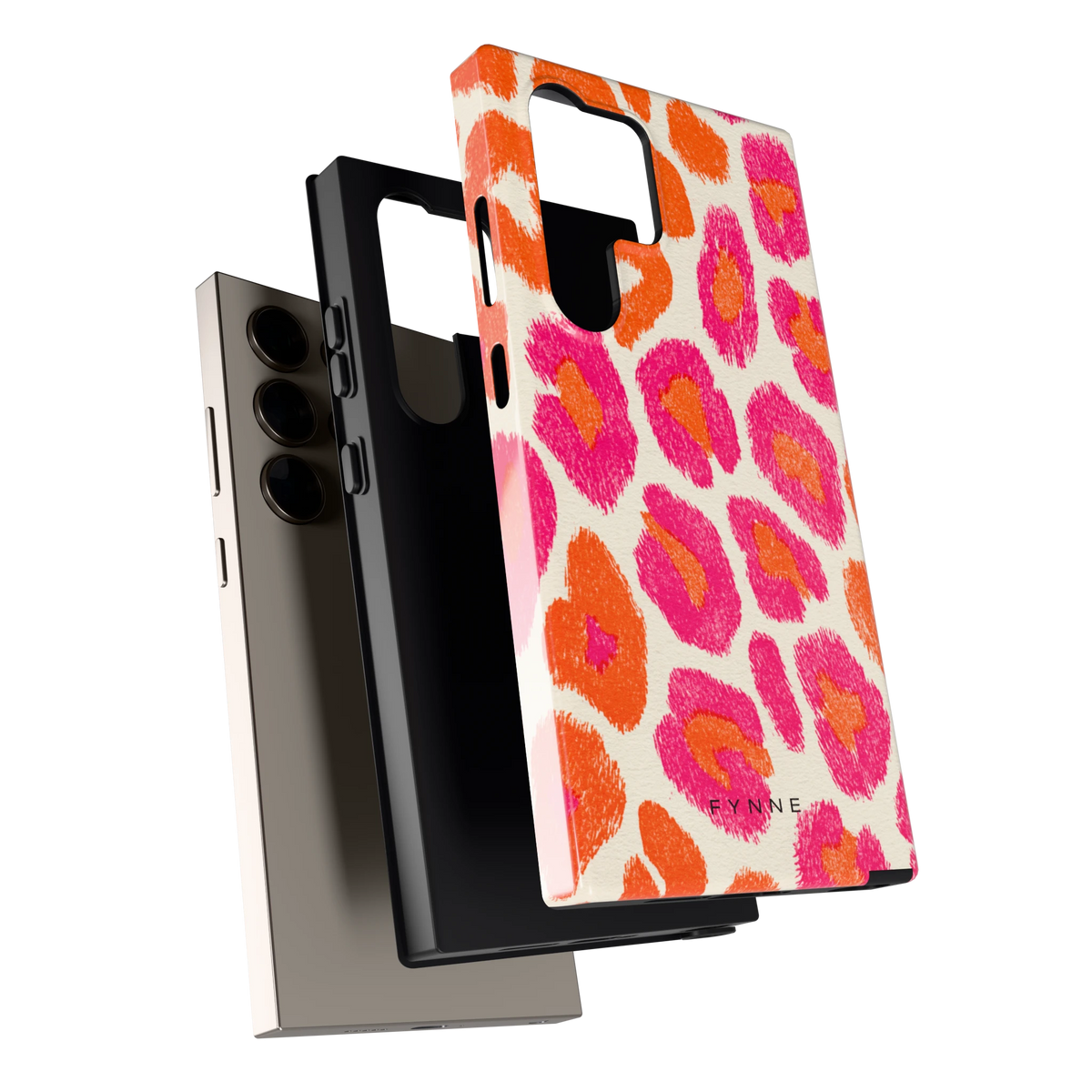 Neon Luipaardvlekken hoesje voor Galaxy S24 Ultra, los van de telefoon