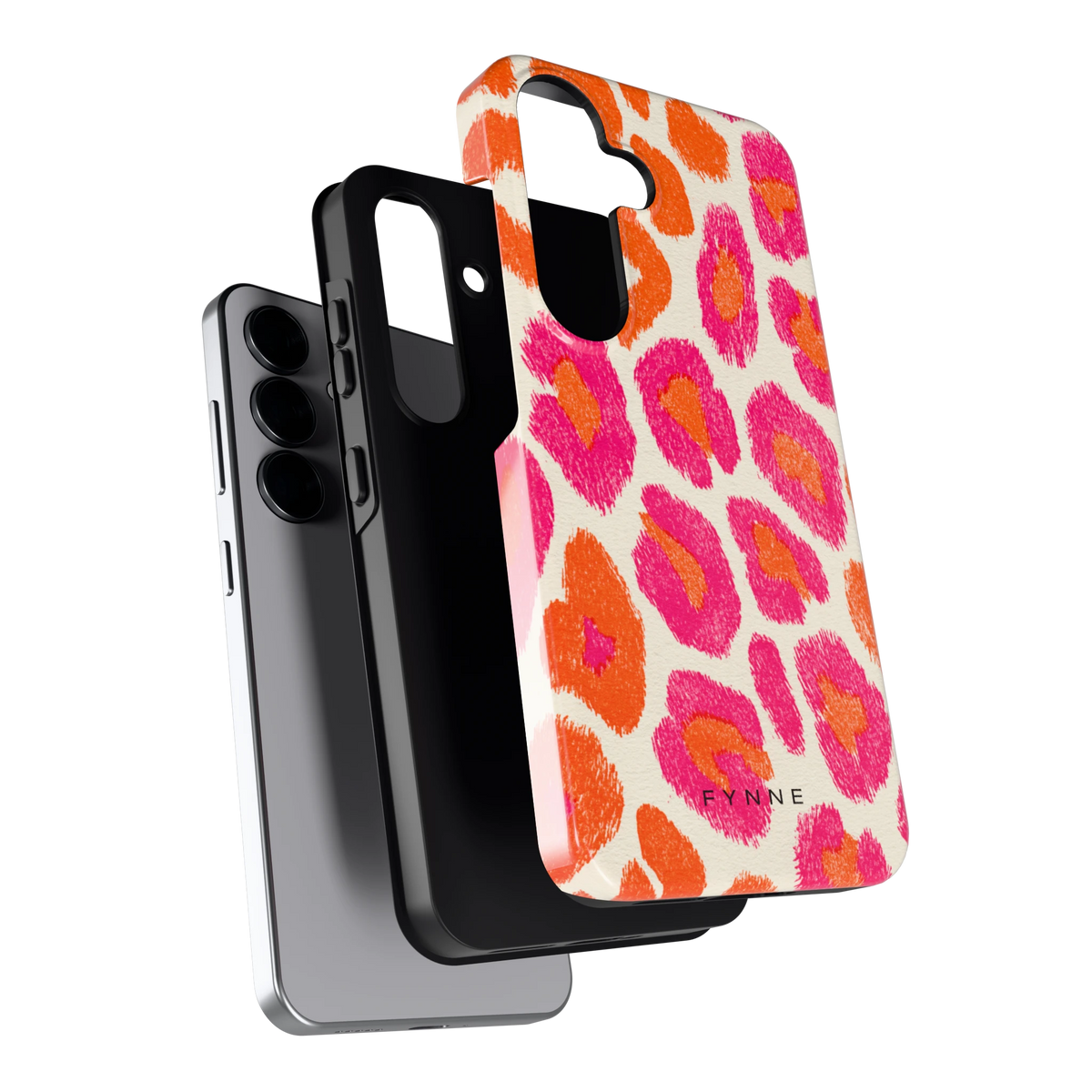 Neon Luipaardvlekken hoesje voor Galaxy S25, los van de telefoon