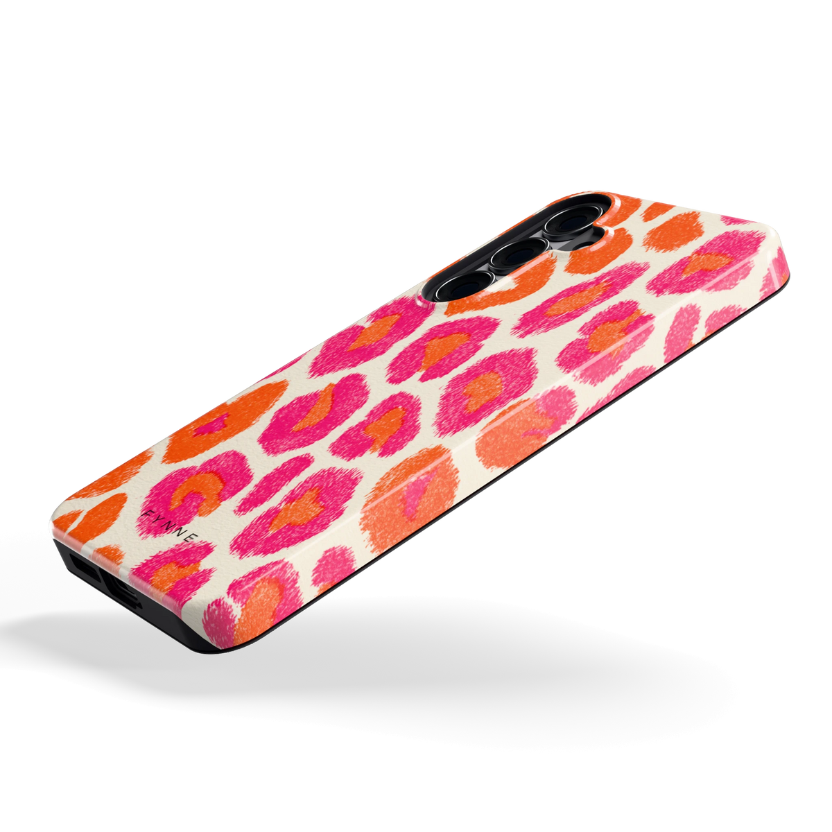 Neon Luipaardvlekken hoesje voor Galaxy S25+, schuin