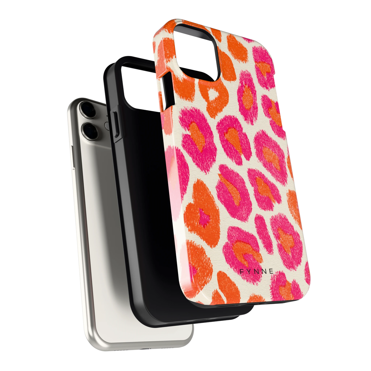 Neon Luipaardvlekken hoesje voor iPhone 11, los van de telefoon
