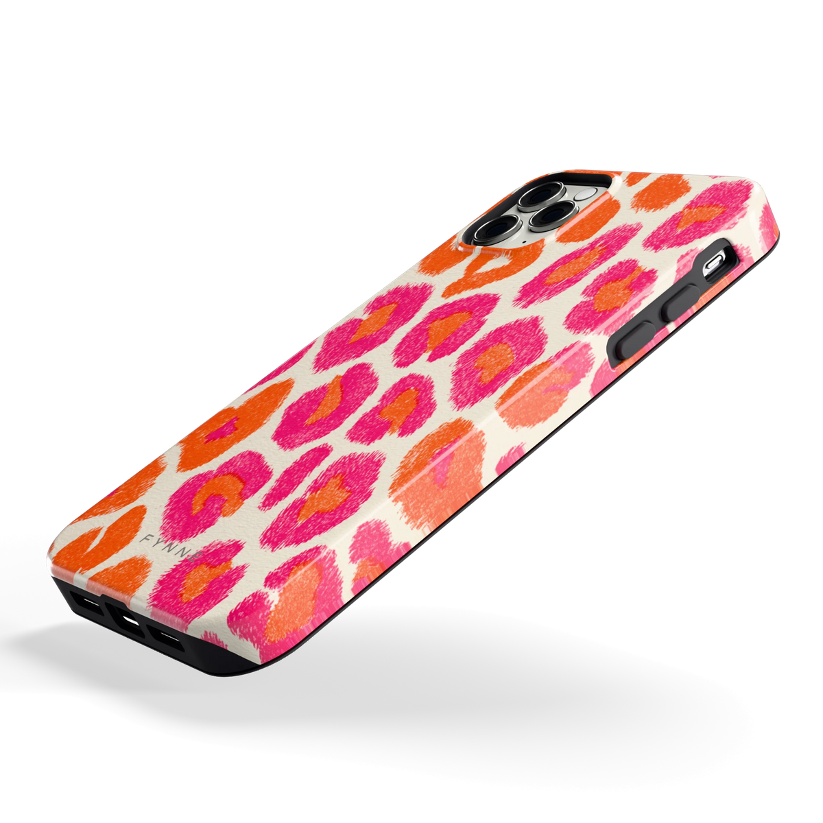 Neon Luipaardvlekken hoesje voor iPhone 11 Pro Max, schuin