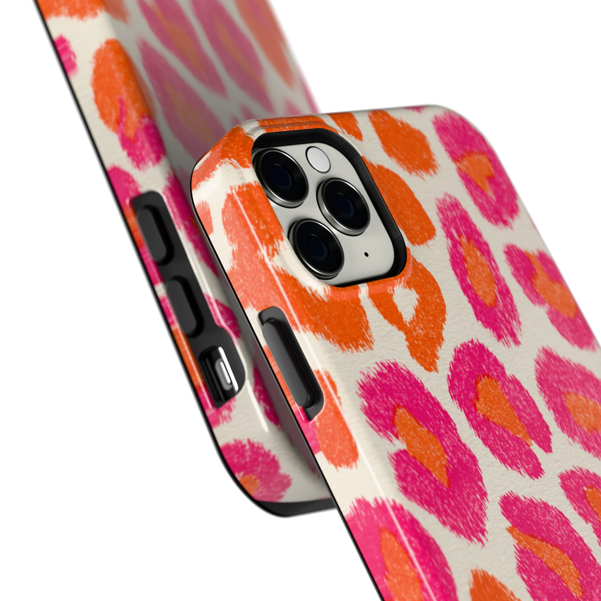 Neon Luipaardvlekken hoesje voor iPhone 11 Pro Max, close-up